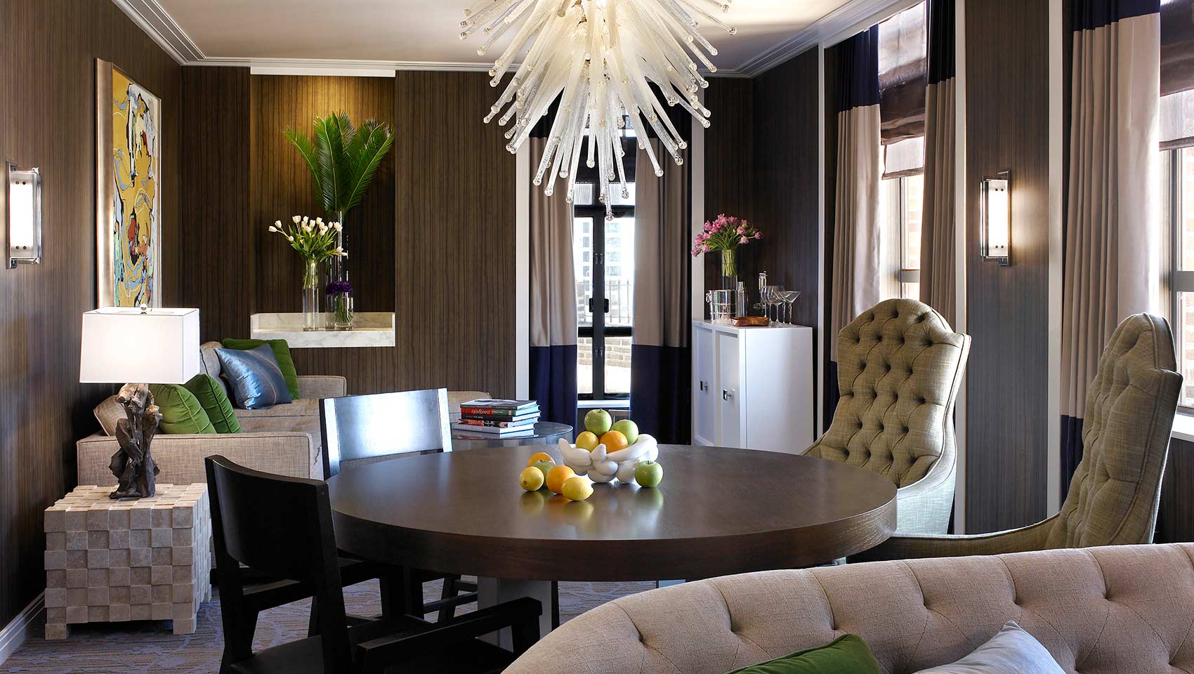 Presidential Suite parlor at Kimpton Hotel Palomar Philadelphia